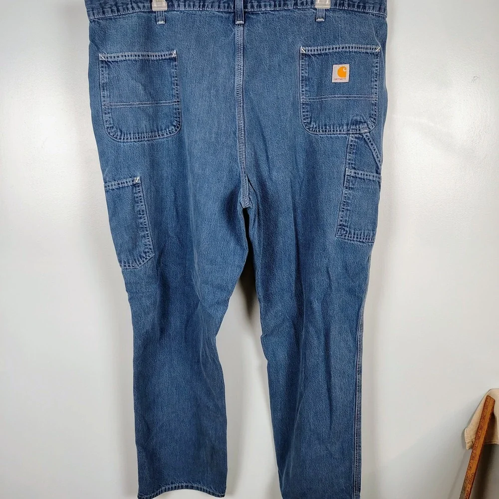 Carhartt Mens 46x32 Dungaree Fit Carpenter Jeans Blue Cotton Workwear Gorpcore